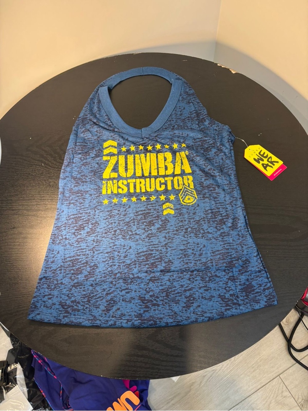 Zumba Instructor Halter Top Let's Go Indigo Size - M - Women’s -